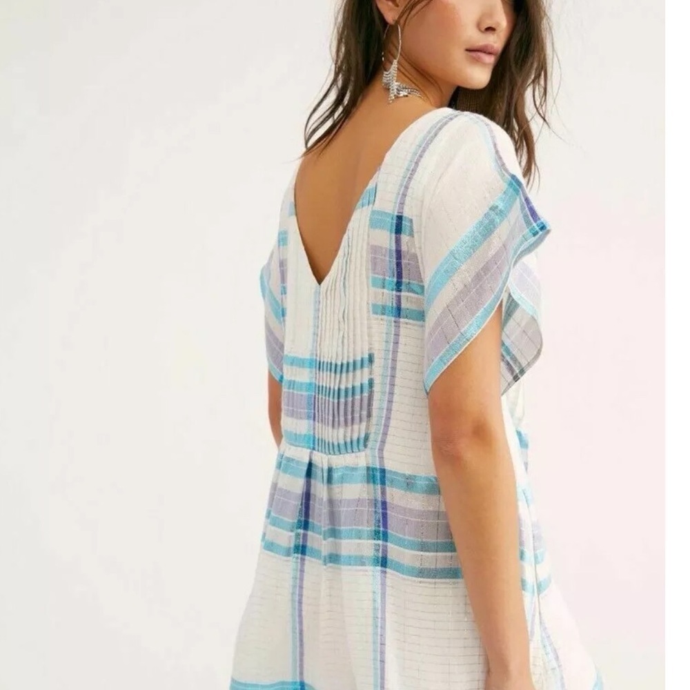 NWOT Free People sz XS Barcelona shimmery kimono - Picture 3 of 6